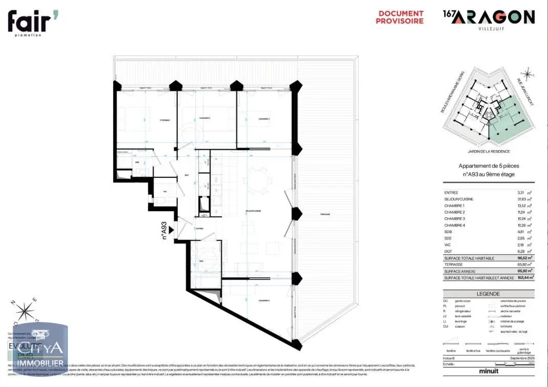 Photo 2 Appartement 5 pièces 96.52m²