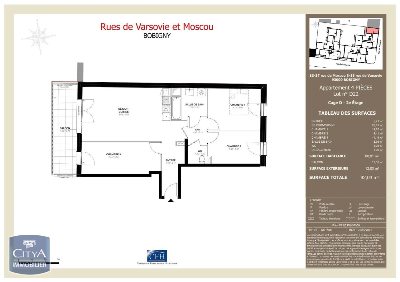 Photo 1 Appartement 4 pièces 80.01m²