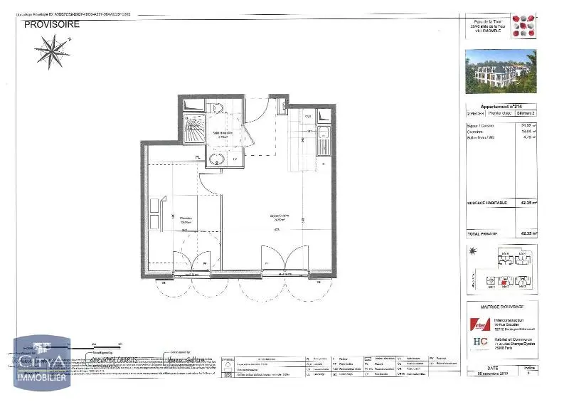 Photo 5 Appartement 2 pièces 42.35m²