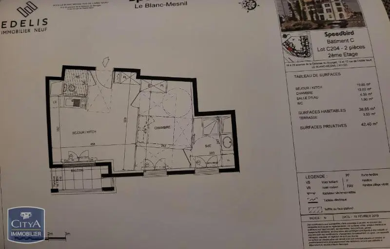 Photo 5 Appartement 2 pièces 38.85m²