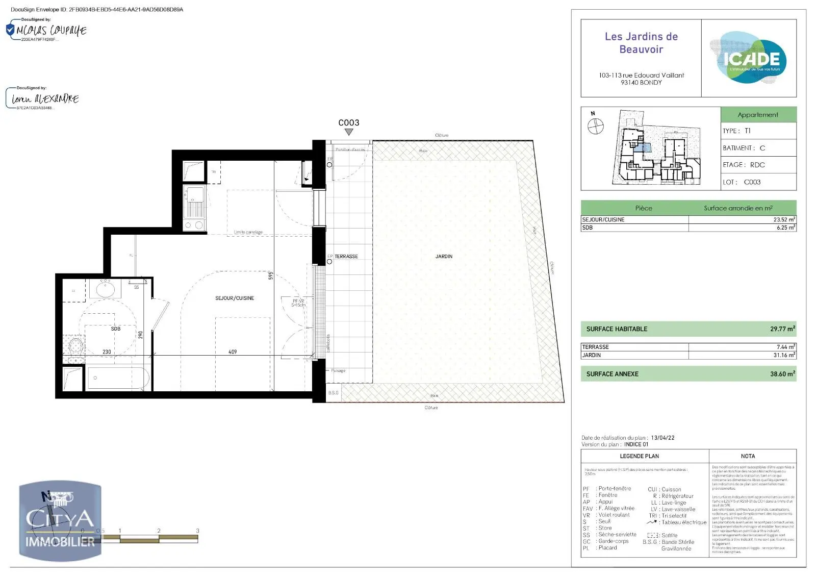 Photo 1 Appartement 1 pièce 29.77m²