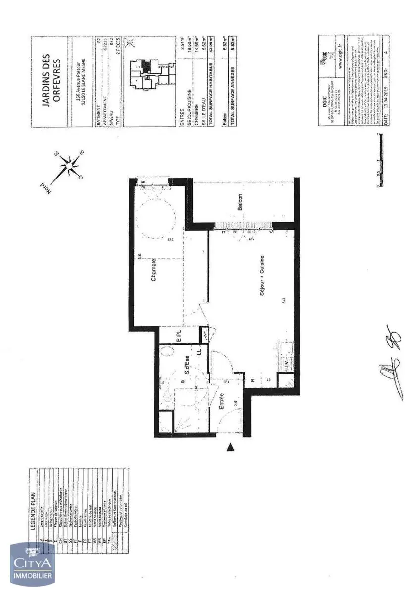 Photo 1 Appartement 2 pièces 45.37m²