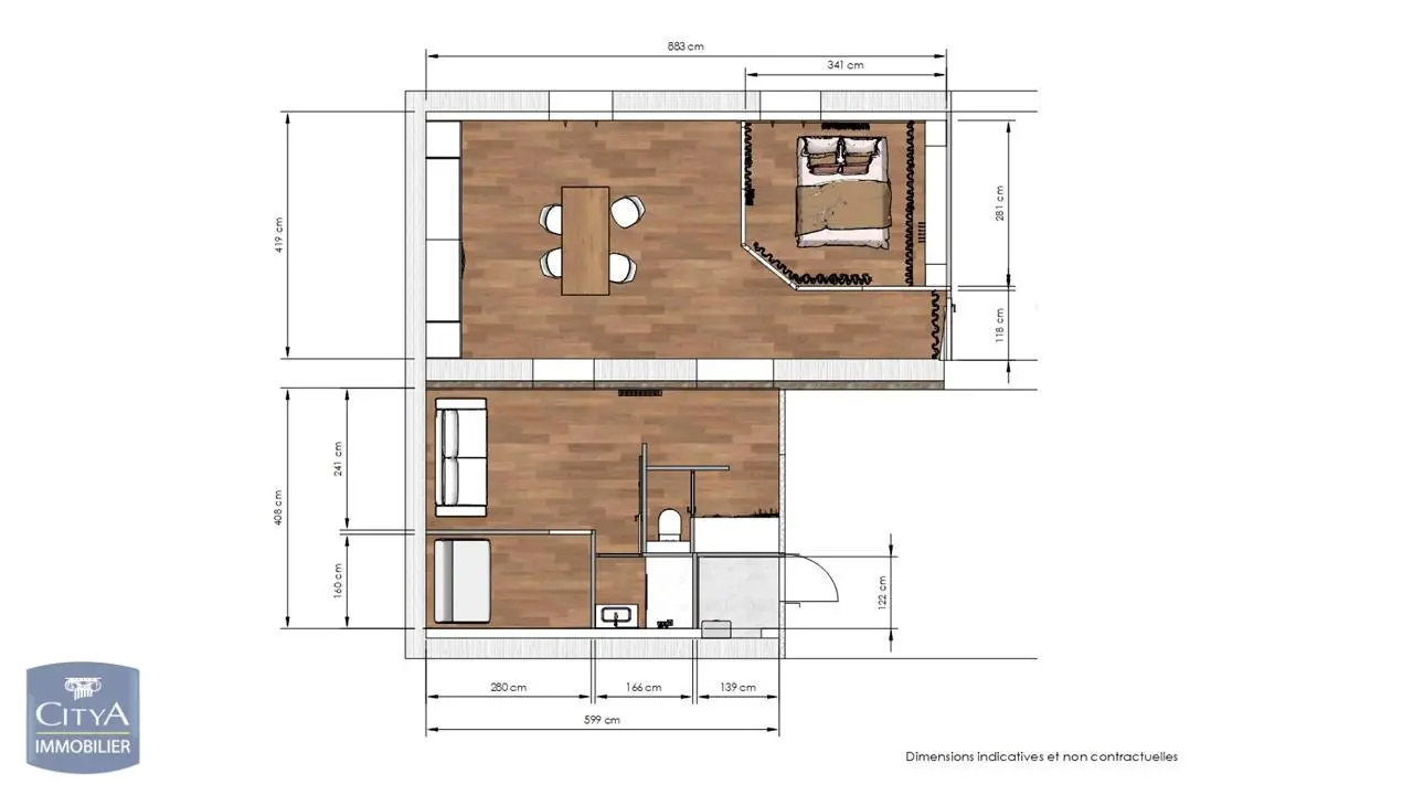 Photo 2 Appartement 2 pièces 56.72m²