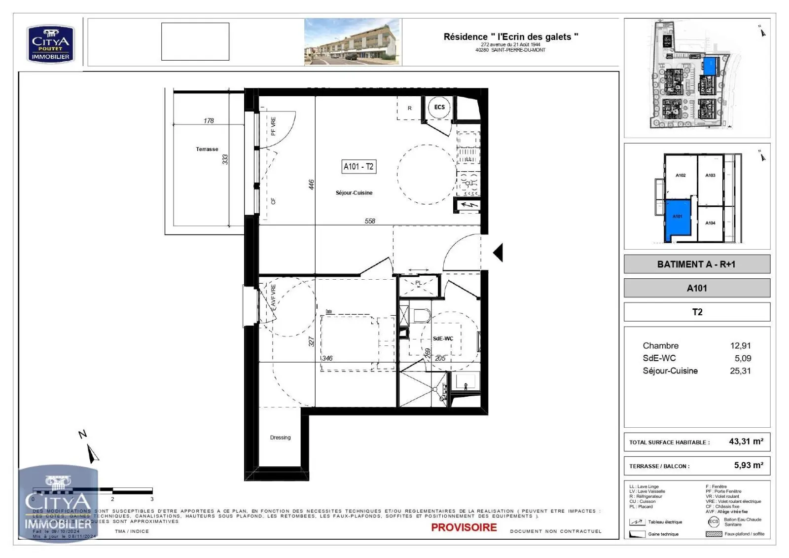 Photo 2 Appartement 2 pièces 43.31m²