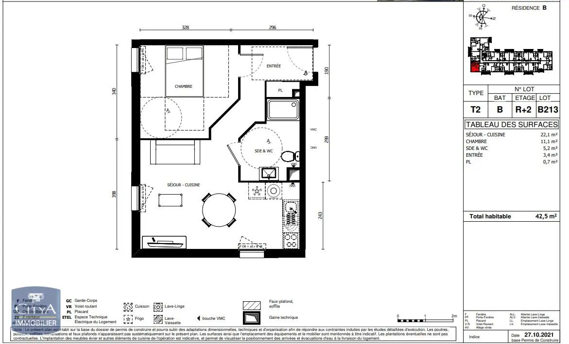 Photo 4 Appartement 2 pièces 42.5m²