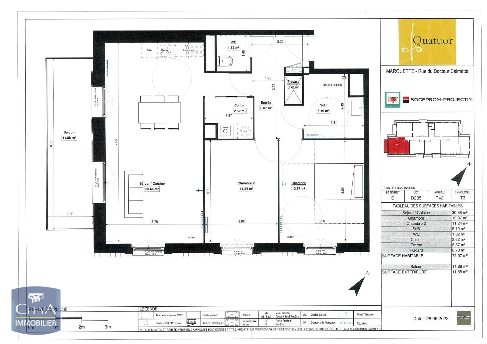 Photo 2 Appartement 3 pièces 72.07m²