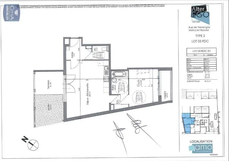 Photo 7 Appartement 2 pièces 56.1m²