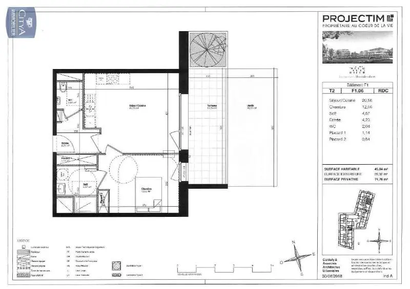 Photo 2 Appartement 2 pièces 45.84m²
