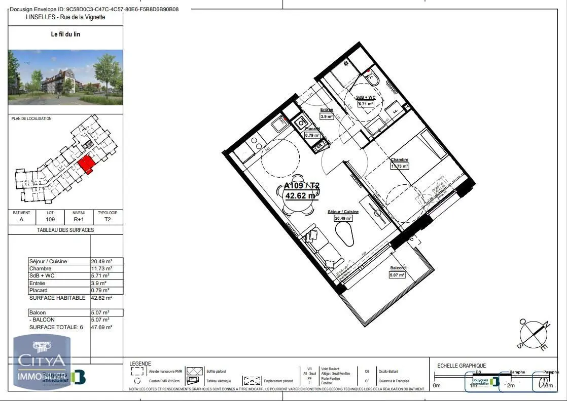 Photo 5 Appartement 2 pièces 42.74m²