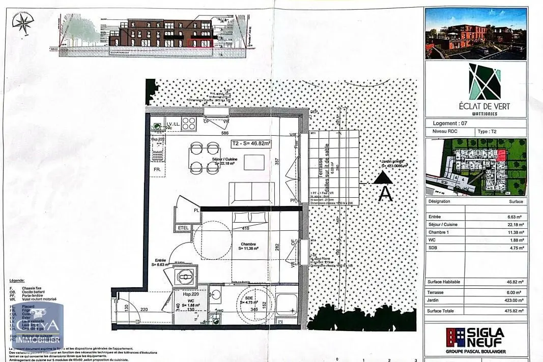 Photo 4 Appartement 2 pièces 46.82m²