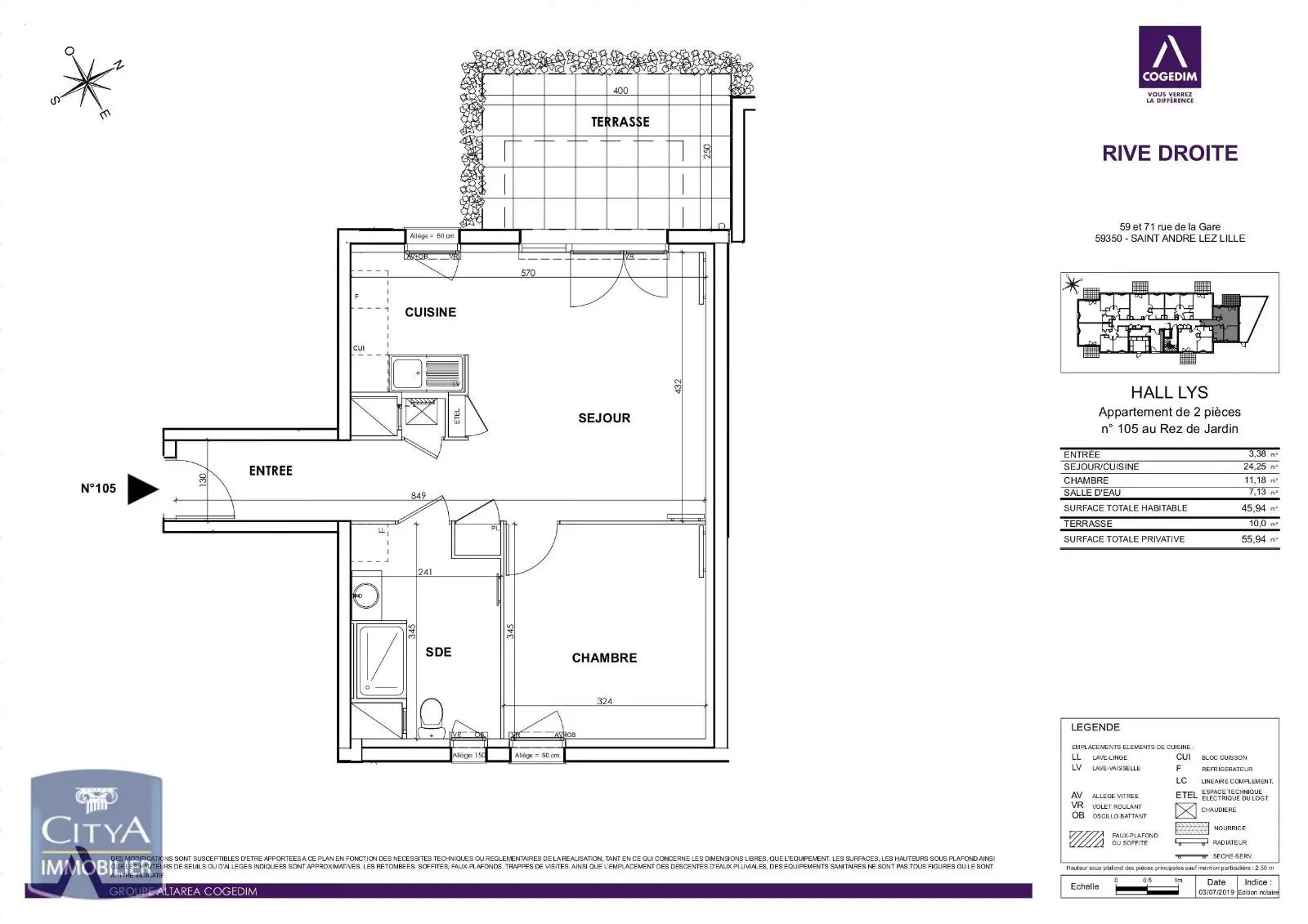Photo 1 Appartement 2 pièces 45.94m²