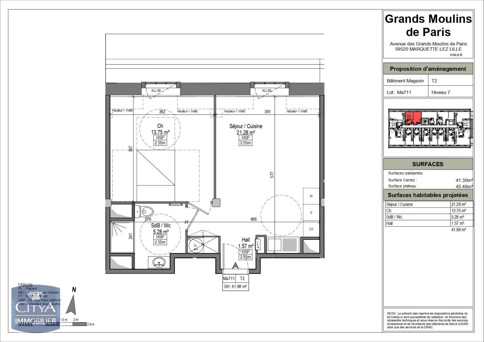 Photo 2 Appartement 2 pièces 41.9m²