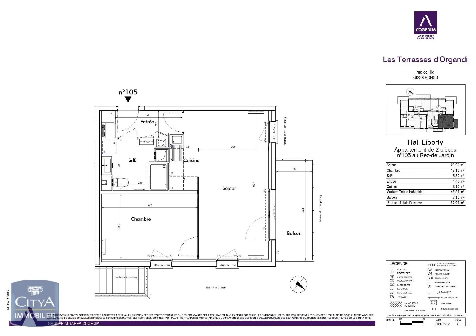 Photo 1 Appartement 2 pièces 45.8m²