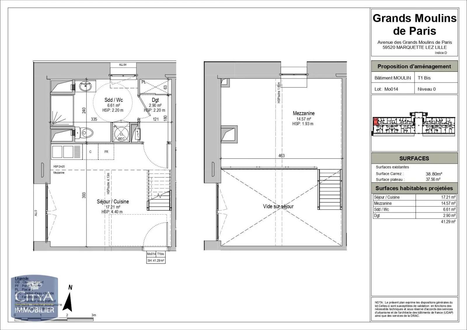 Photo 2 Appartement 1 pièce 40.5m²