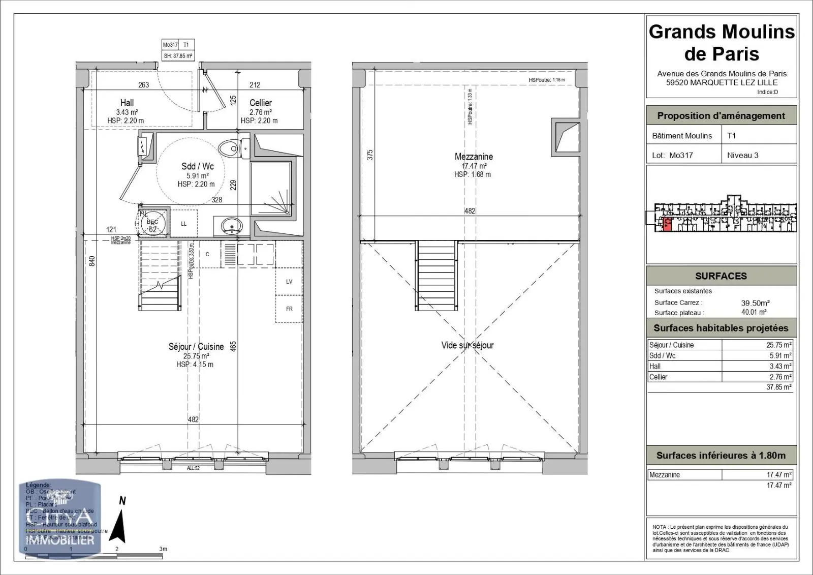 Photo 2 Appartement 1 pièce 37.61m²