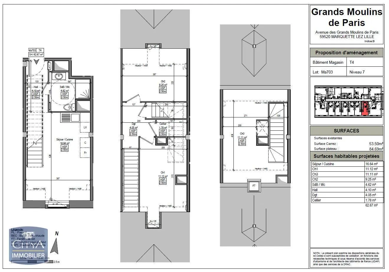 Photo 2 Appartement 4 pièces 62.76m²