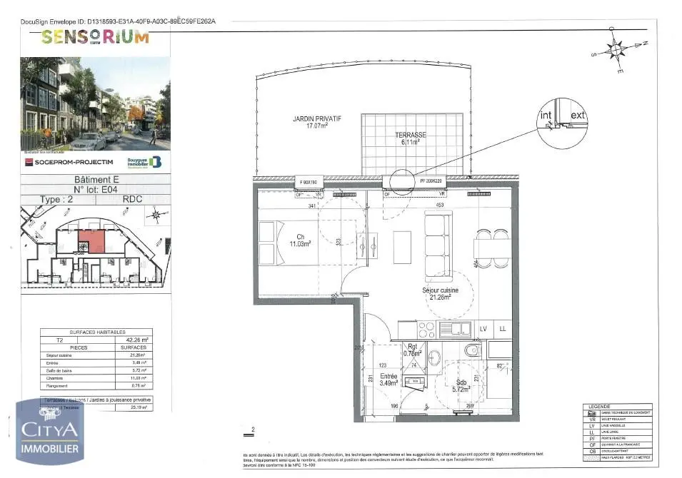 Photo 2 Appartement 2 pièces 42.26m²