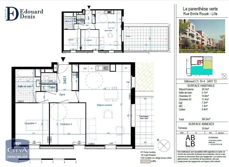 Photo 6 Appartement 3 pièces 66.2m²