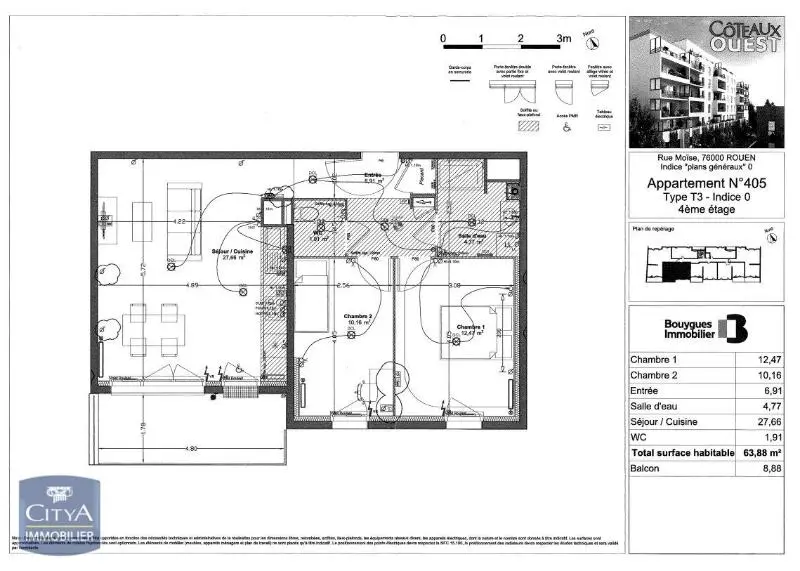 Photo 13 Appartement 3 pièces 63.88m²