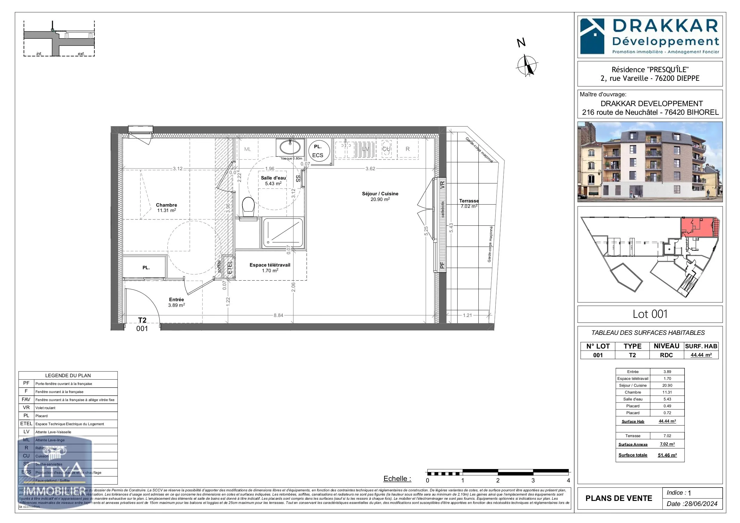 Photo 3 Appartement 2 pièces 44.62m²
