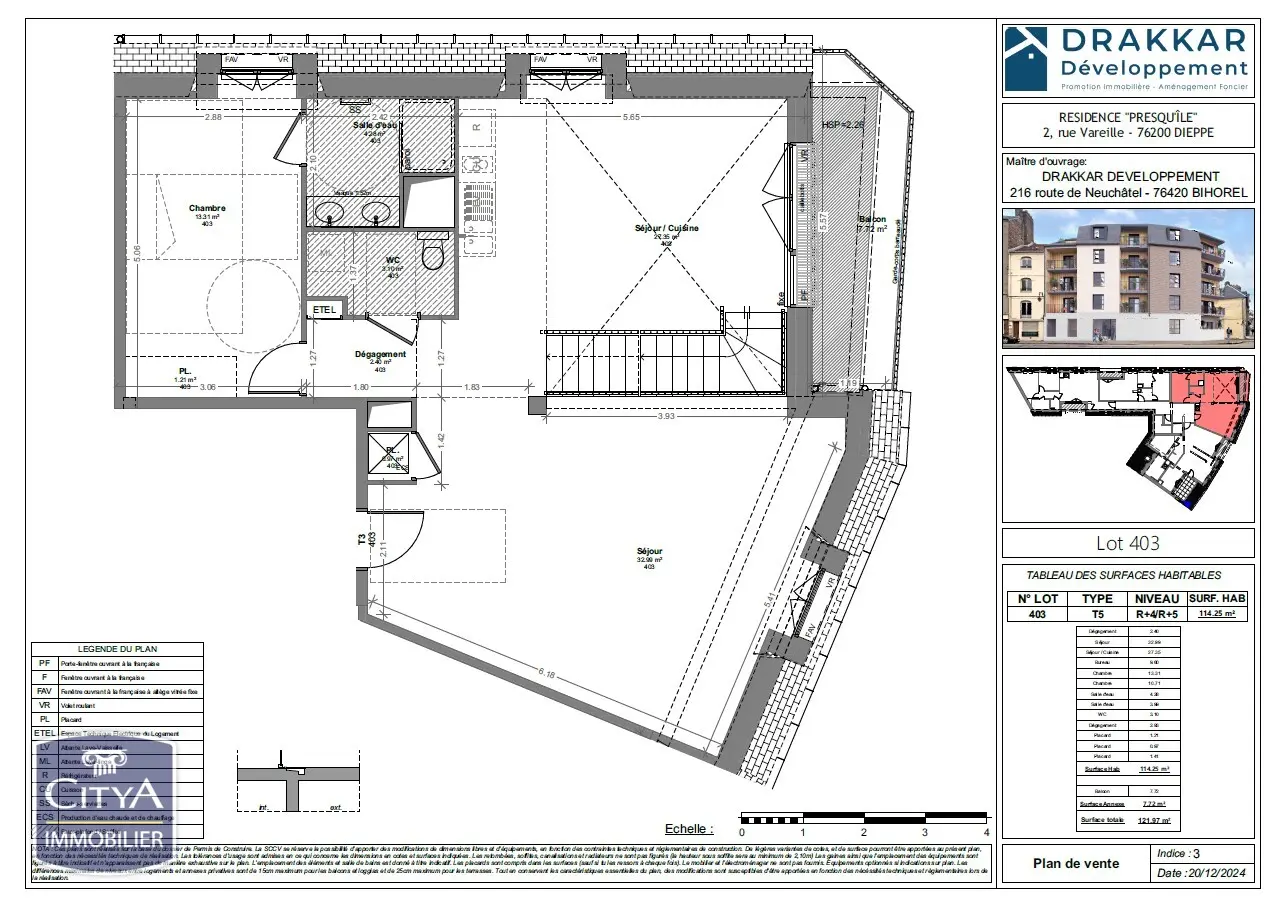 Photo 2 Appartement 5 pièces 114.25m²