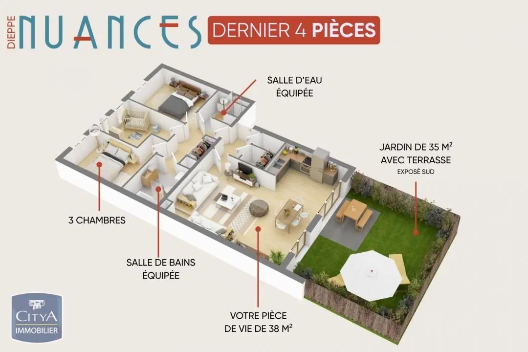 Photo 1 Appartement 4 pièces 92.85m²