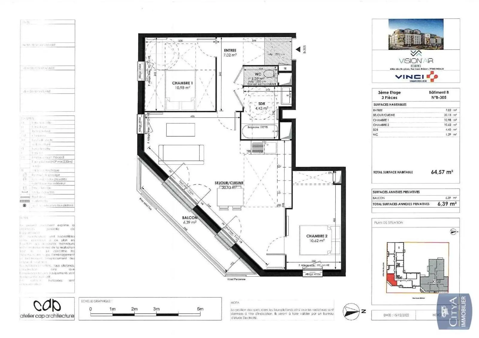 Photo 7 Appartement 3 pièces 64.57m²