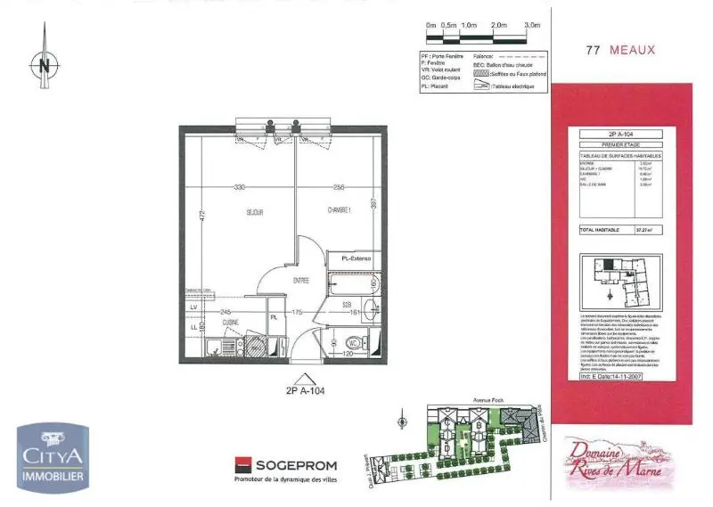 Photo 2 Appartement 2 pièces 37.27m²