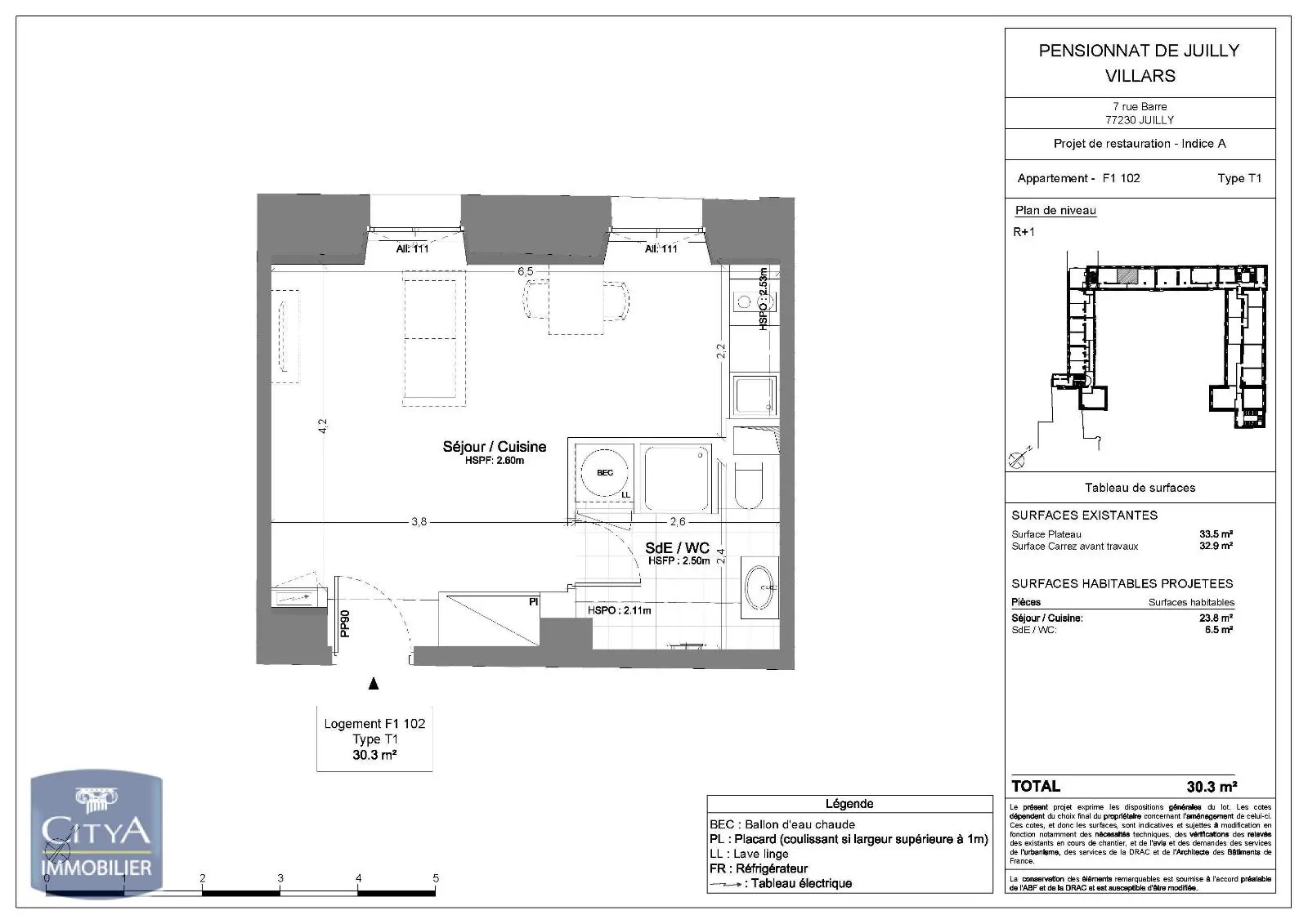 Photo 1 Appartement 1 pièce 30.3m²