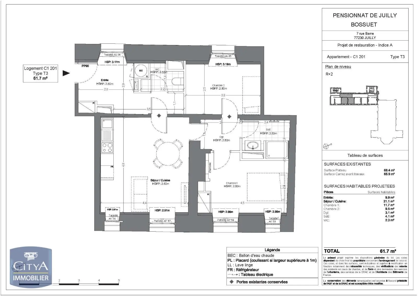 Photo 7 Appartement 3 pièces 61.7m²