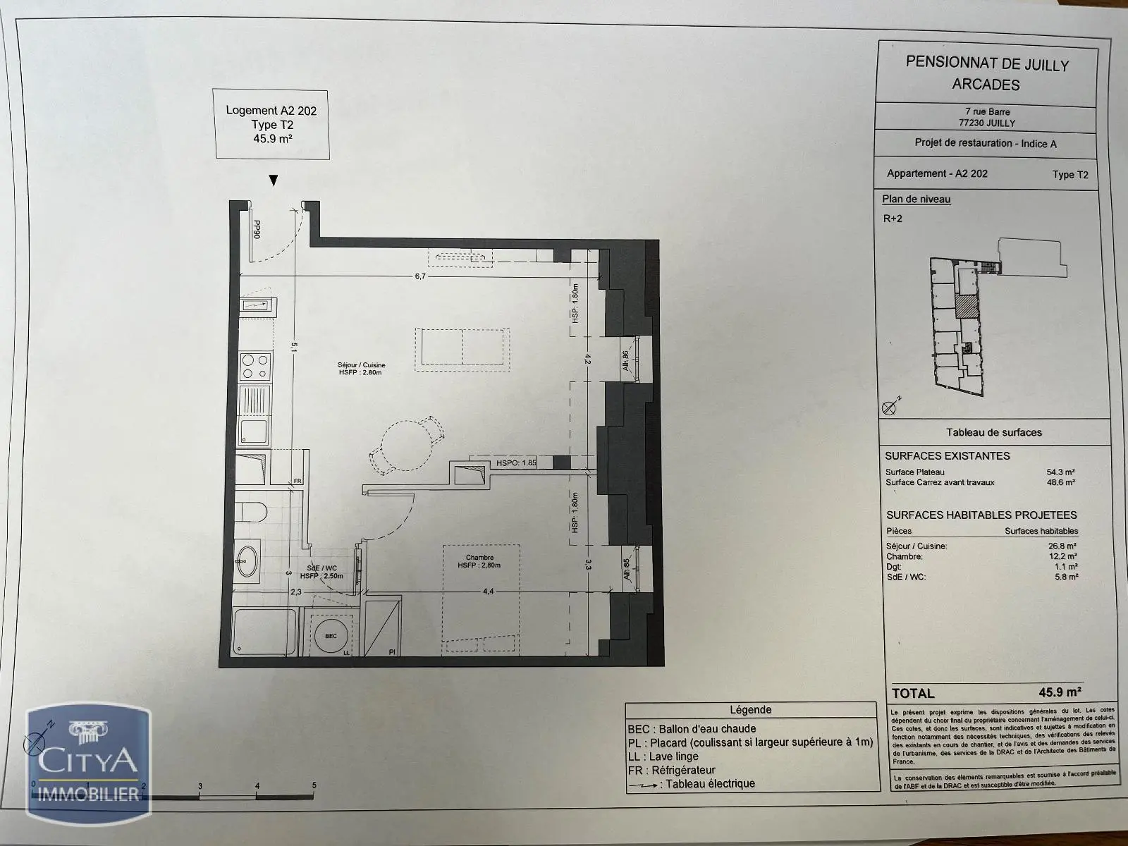 Photo 2 Appartement 2 pièces 45.9m²