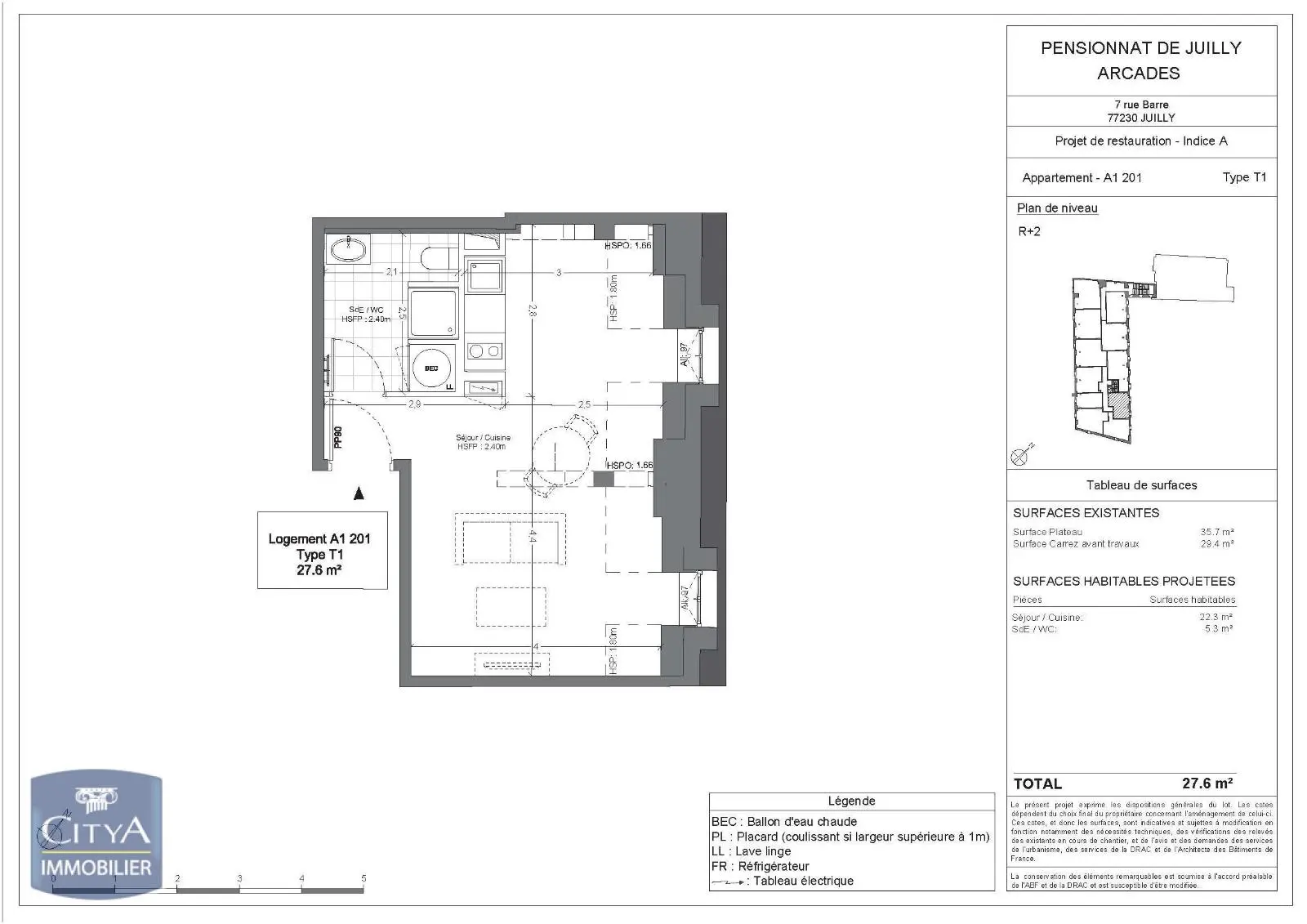 Photo 1 Appartement 1 pièce 27.6m²