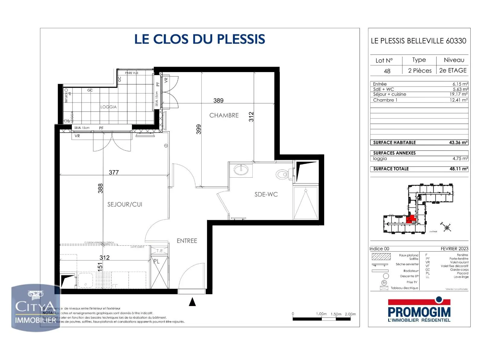 Photo 7 Appartement 2 pièces 43.36m²