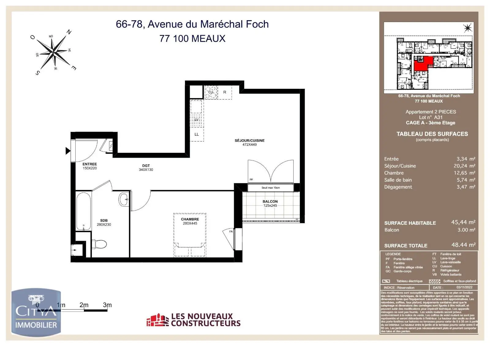 Photo 4 Appartement 2 pièces 45.44m²