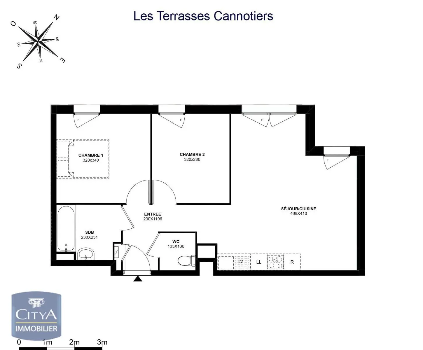 Photo 1 Appartement 3 pièces 55.38m²