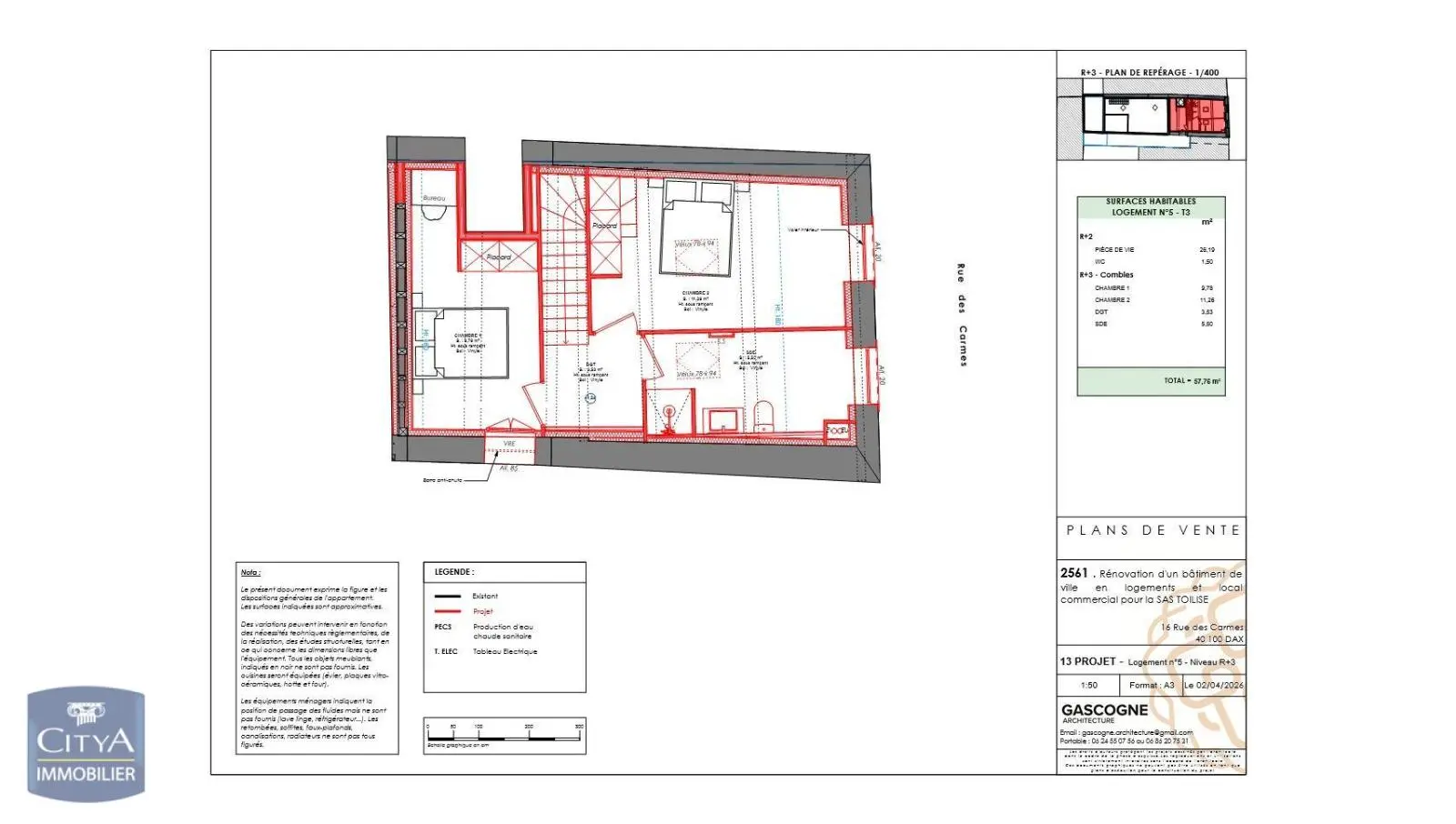 Photo 4 Appartement 3 pièces 57.76m²