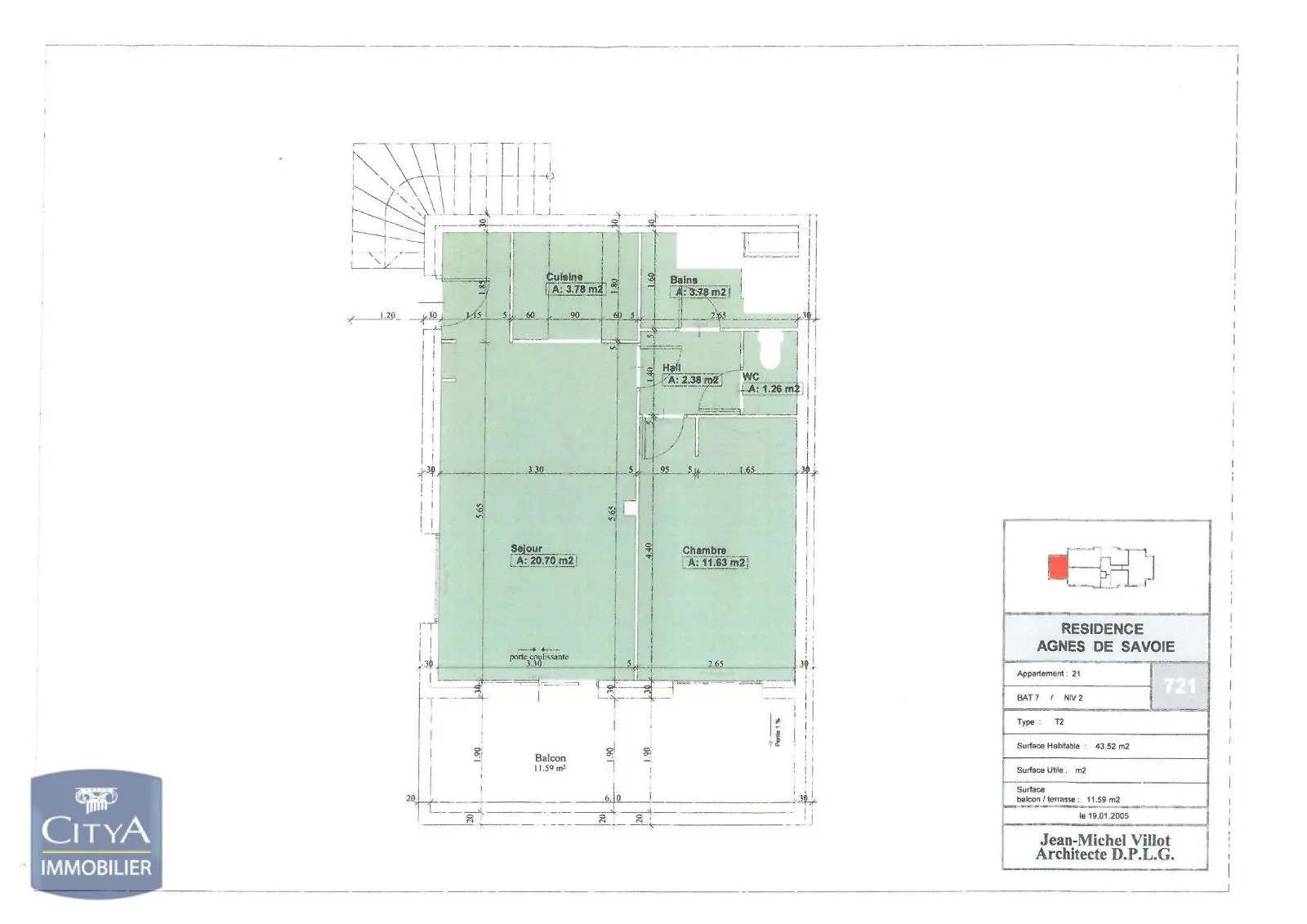 Photo 3 Appartement 2 pièces 43.52m²