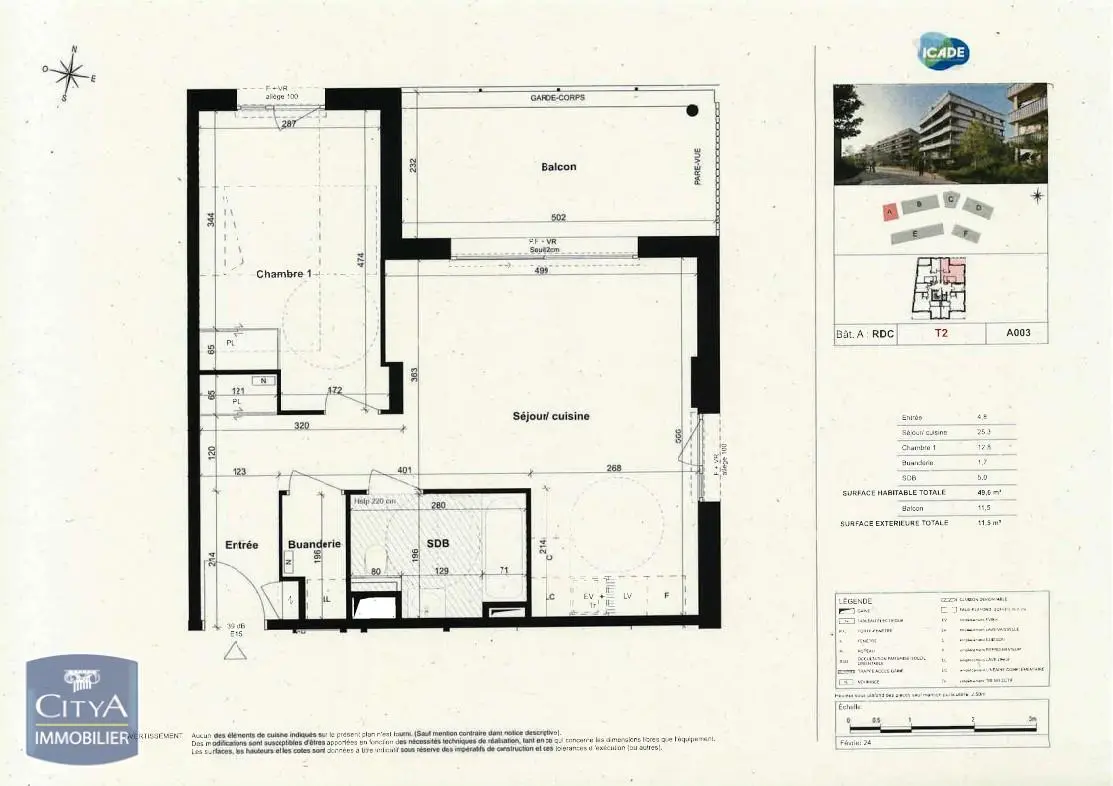 Photo 2 Appartement 2 pièces 49.6m²