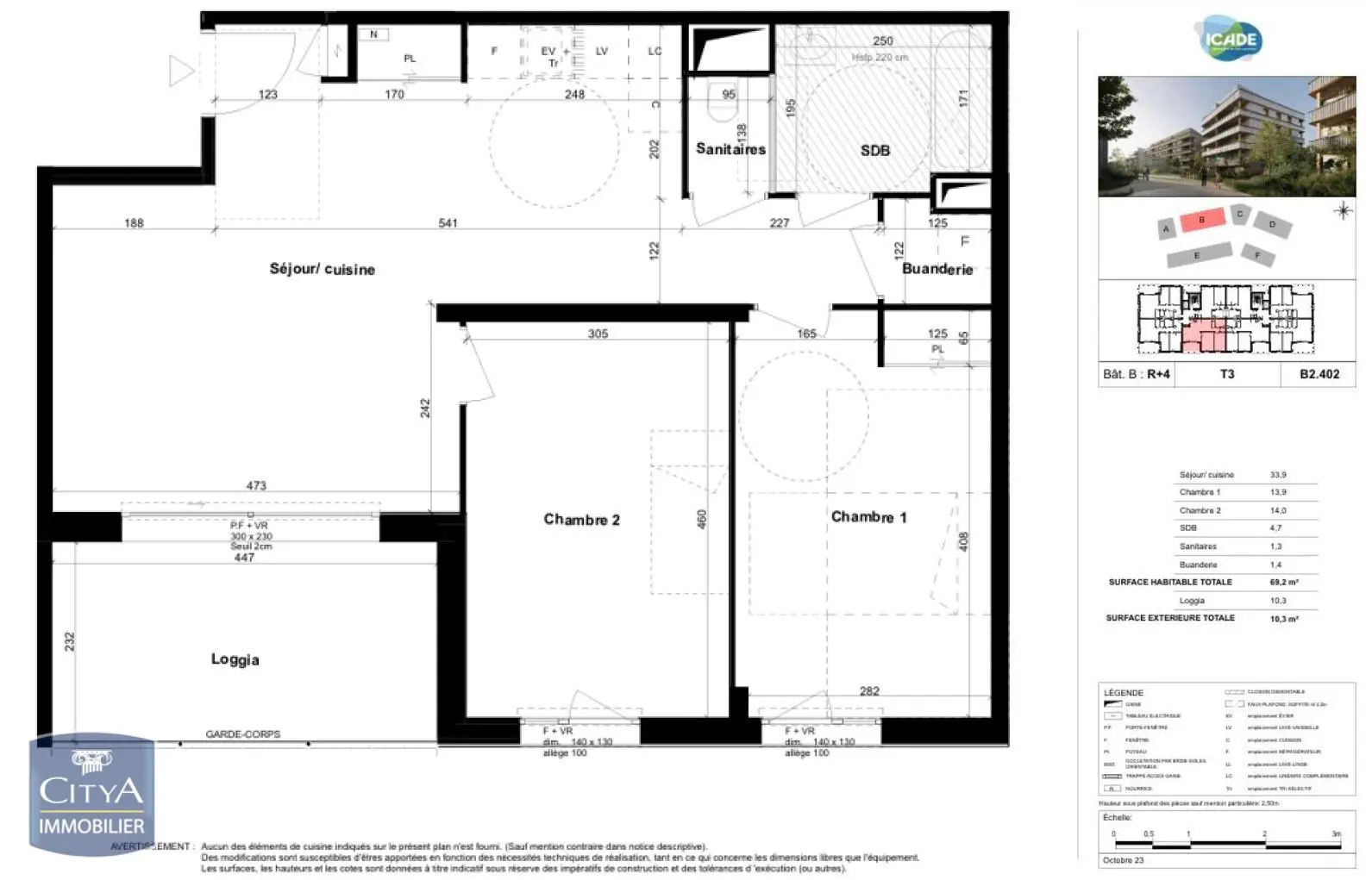 Photo 1 Appartement 3 pièces 69.2m²