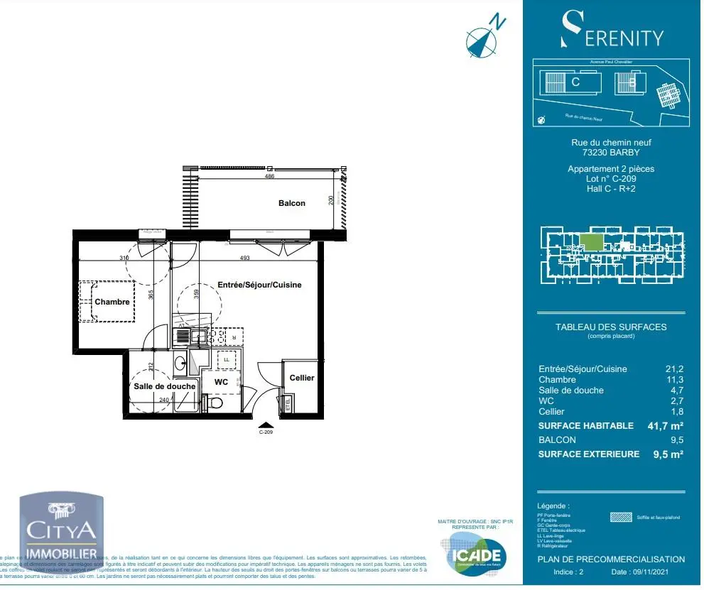 Photo 9 Appartement 2 pièces 41.7m²