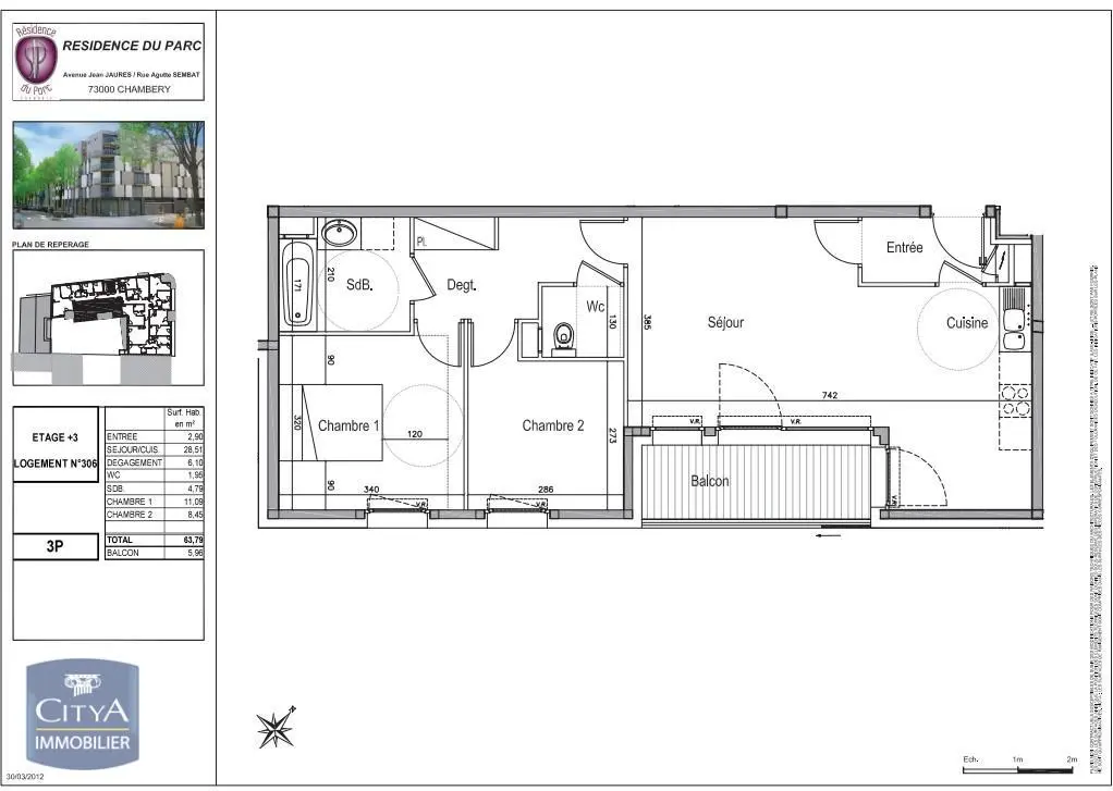 Photo 7 Appartement 3 pièces 63.39m²