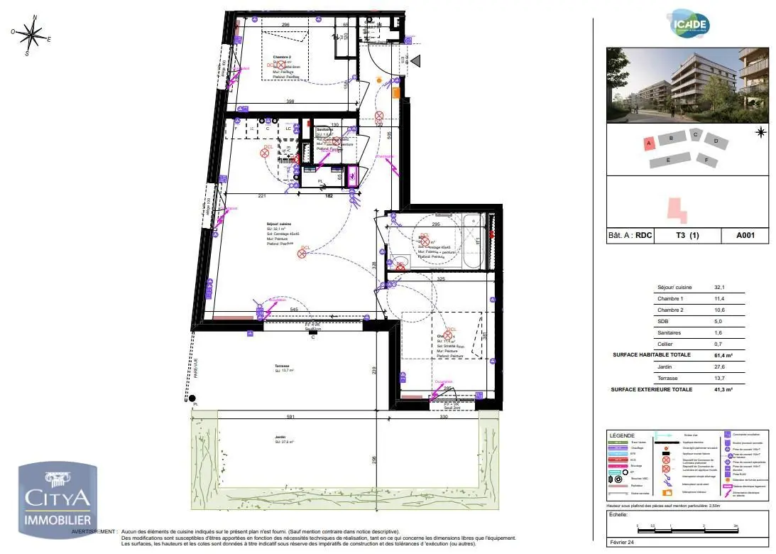 Photo 1 Appartement 3 pièces 61.4m²