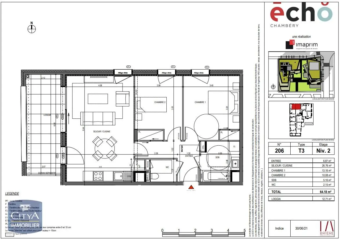 Photo 11 Appartement 3 pièces 64.18m²