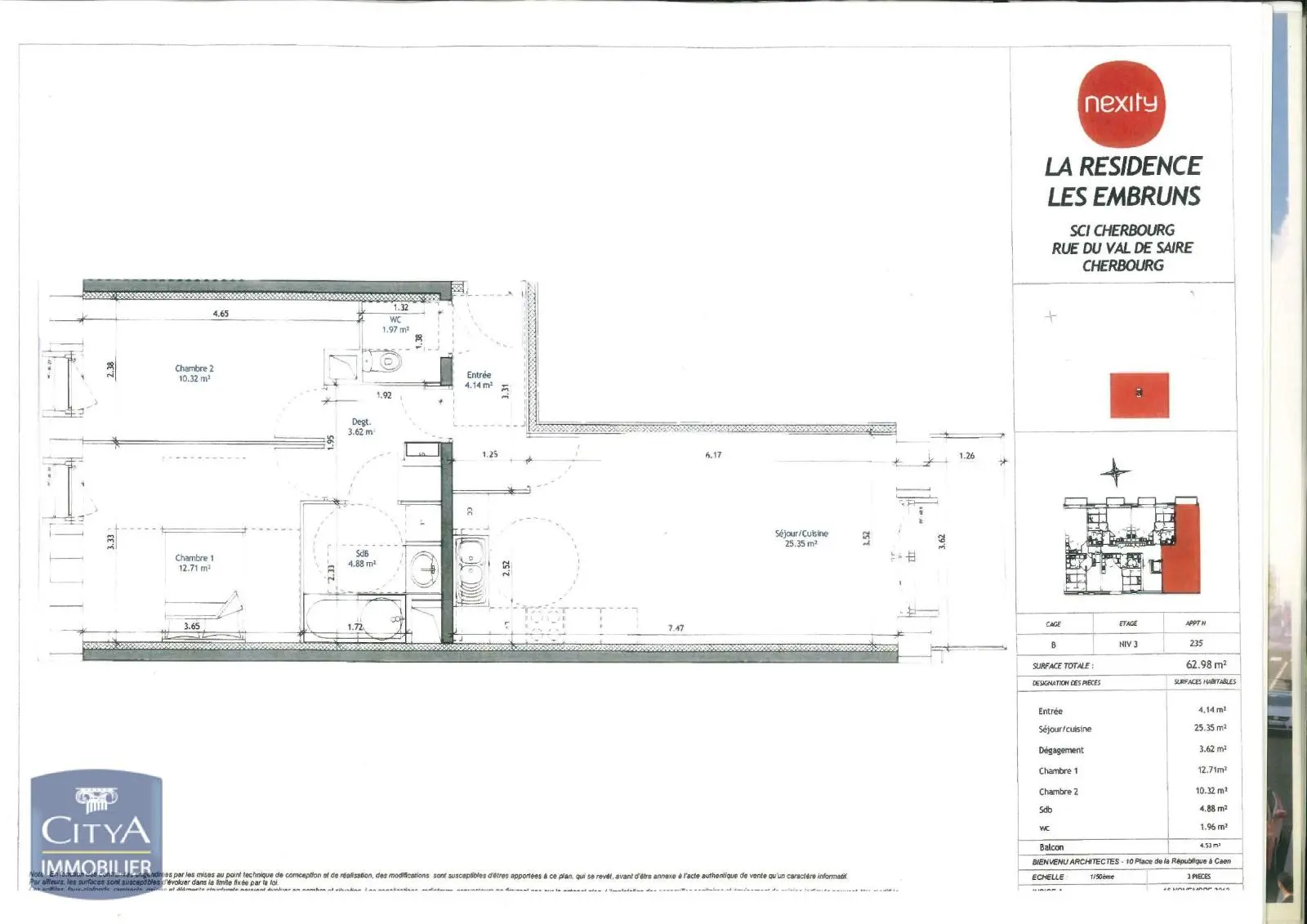 Photo 2 Appartement 3 pièces 63.75m²