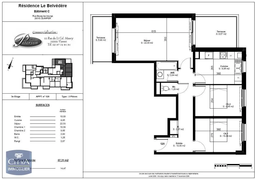 Photo 9 Appartement 3 pièces 68.45m²