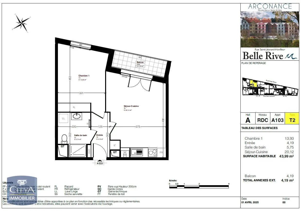 Photo 2 Appartement 2 pièces 43.99m²
