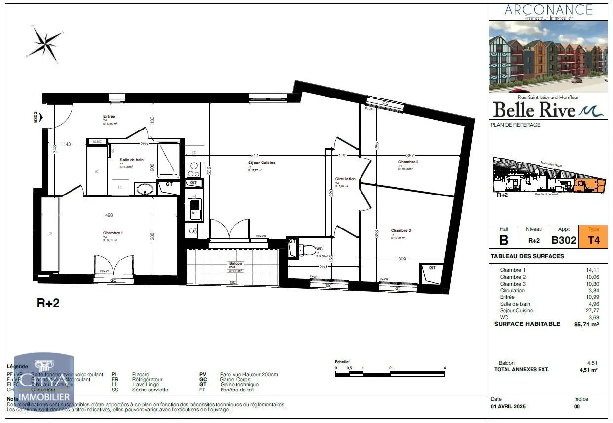 Photo 2 Appartement 4 pièces 85.71m²