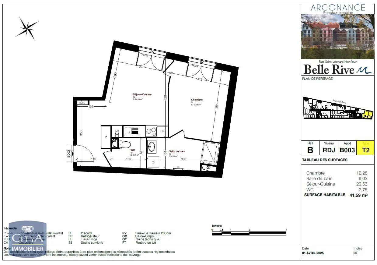Photo 2 Appartement 2 pièces 41.59m²