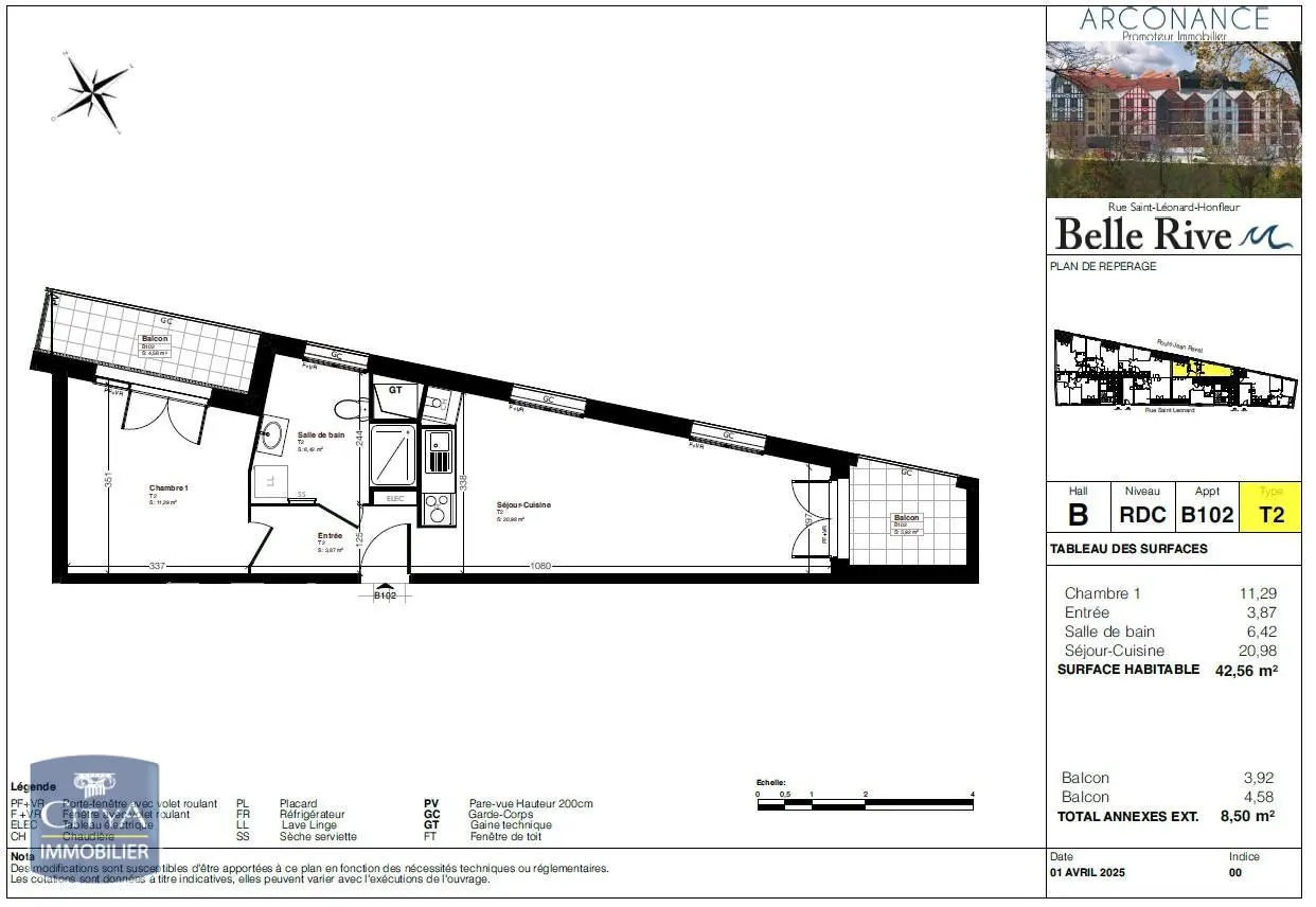 Photo 2 Appartement 2 pièces 42.56m²