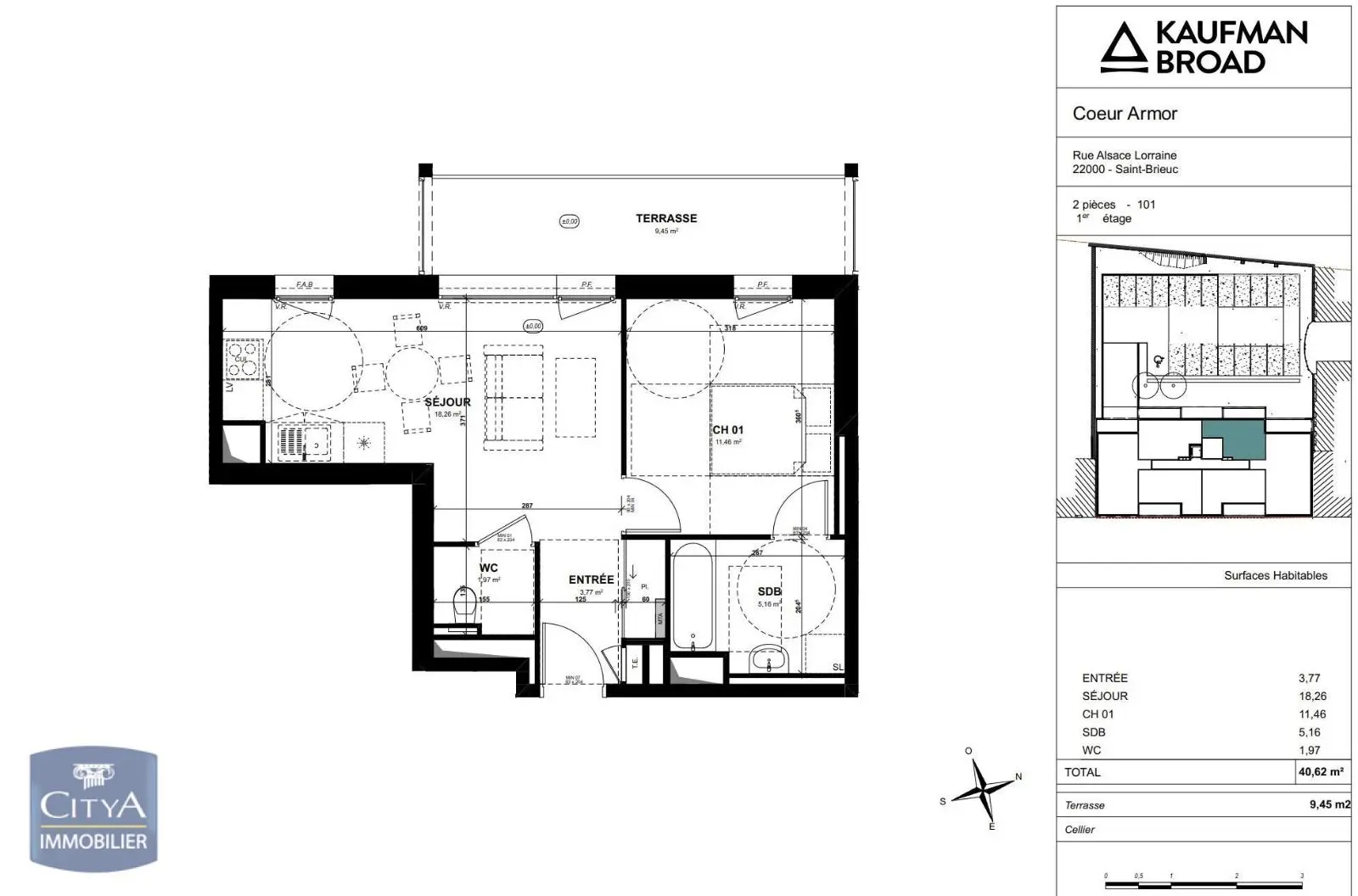 Photo 2 Appartement 2 pièces 40.62m²
